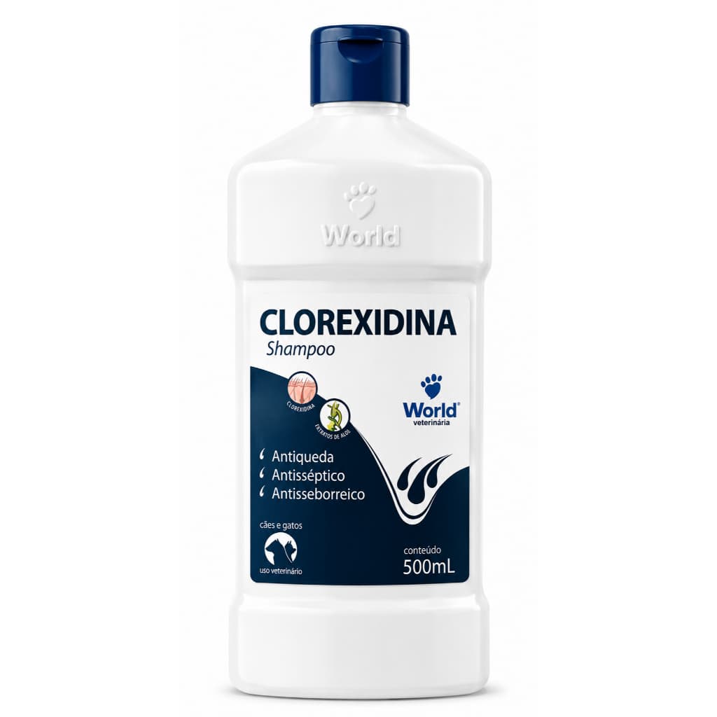 Shampoo Clorexidina 500ml Para Cachorros E Gatos World