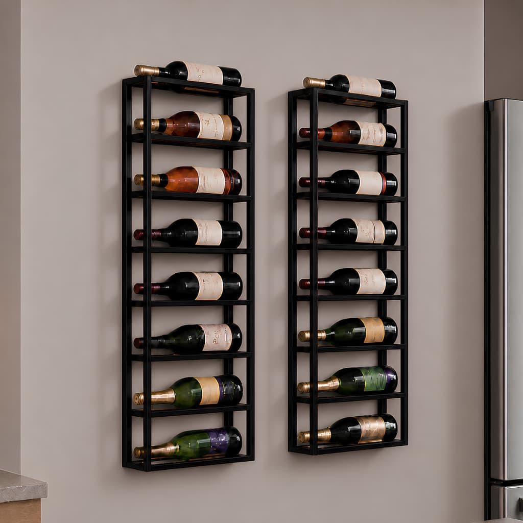 Mini Adega Bar Prateleiras de Parede Para 16 Garrafas Suporte para Vinhos