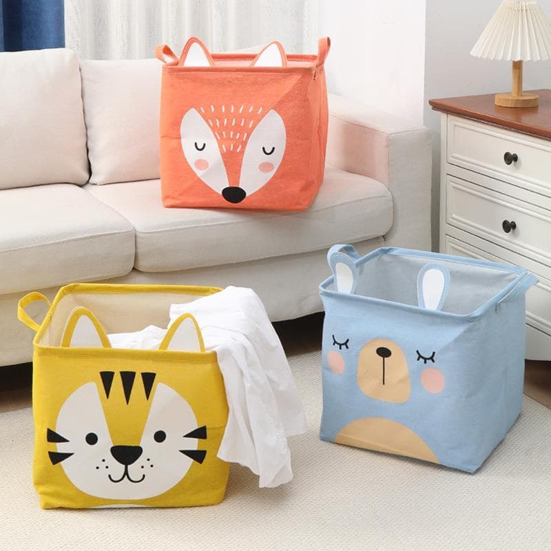 Cesto Organizador Multiuso Dobrável 30x30CM - Para Roupa Suja e Brinquedos, Ideal para Quarto e Banheiro