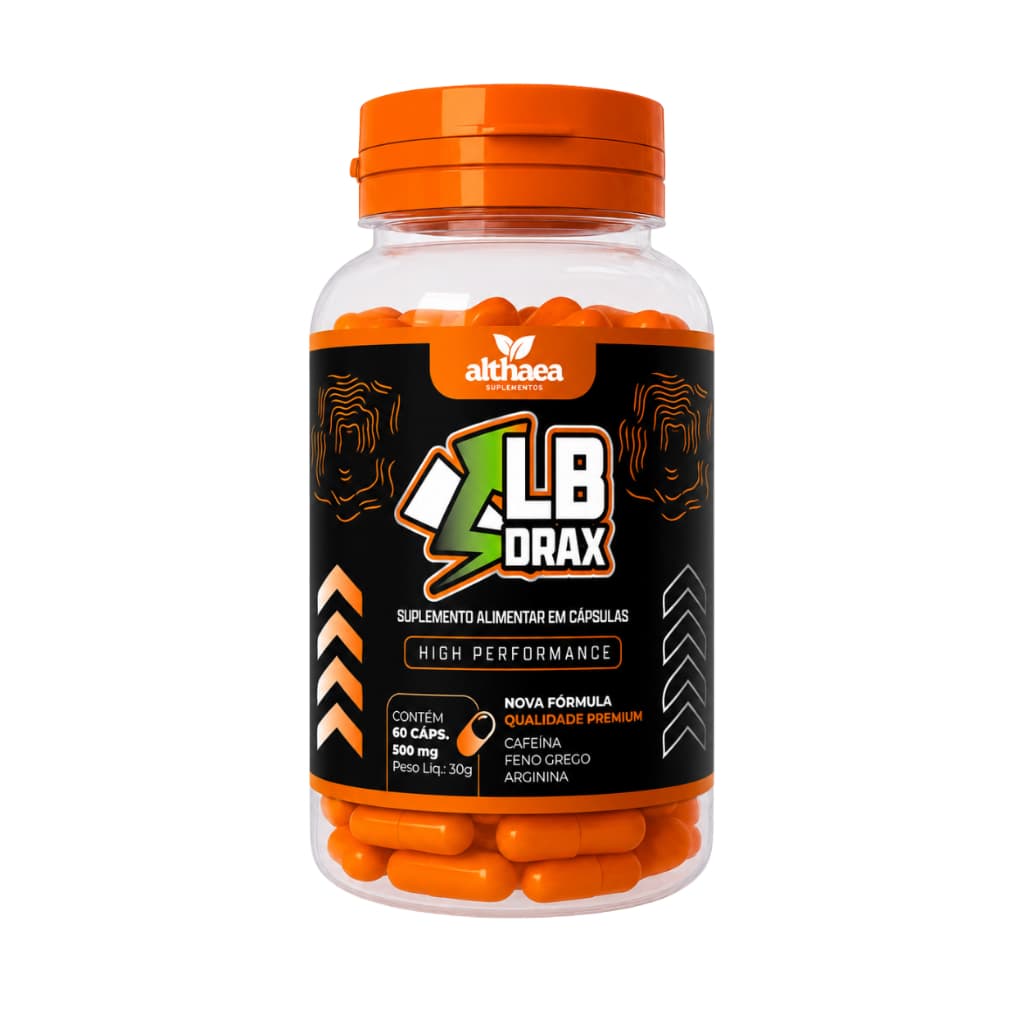 LBDRAX + Energia Pré Treino Pré Workout Ganho Massa Althea Suplementos