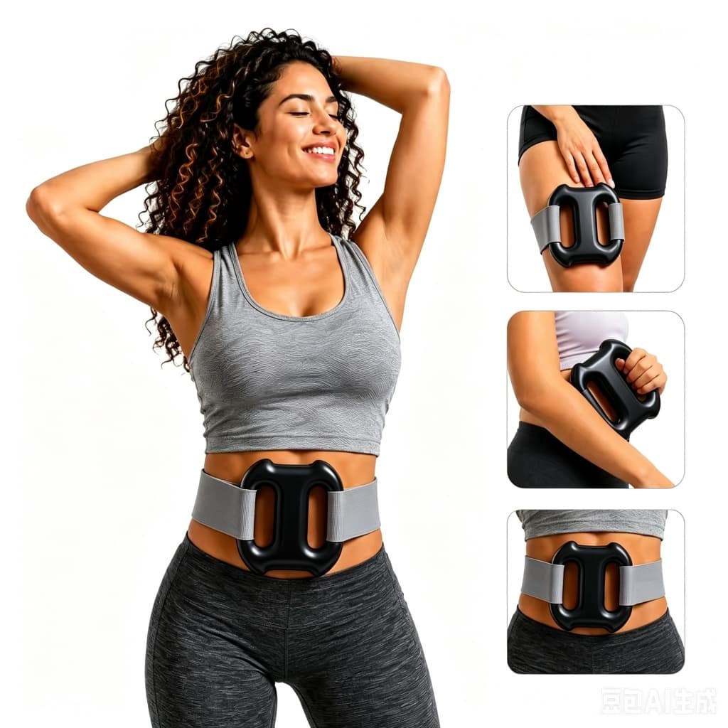 Drenagem Linfática Massageador Vibratório Portátil Recarregável | Cinta para Cintura/Perna/Glúteo