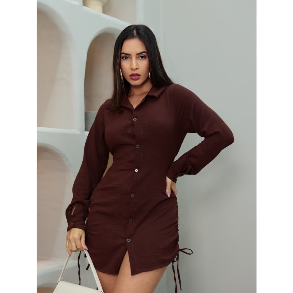 Vestido Chamise Feminino Liso – Tendência da Moda 2025 | Elegante, Versátil e Atemporal
