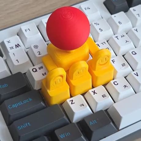 Tecla, Keycap Joystick Arcade, Para Teclado Mecânico e Membrana Custom Tecla PC Direcional WASD e Setas Gamer Setup.