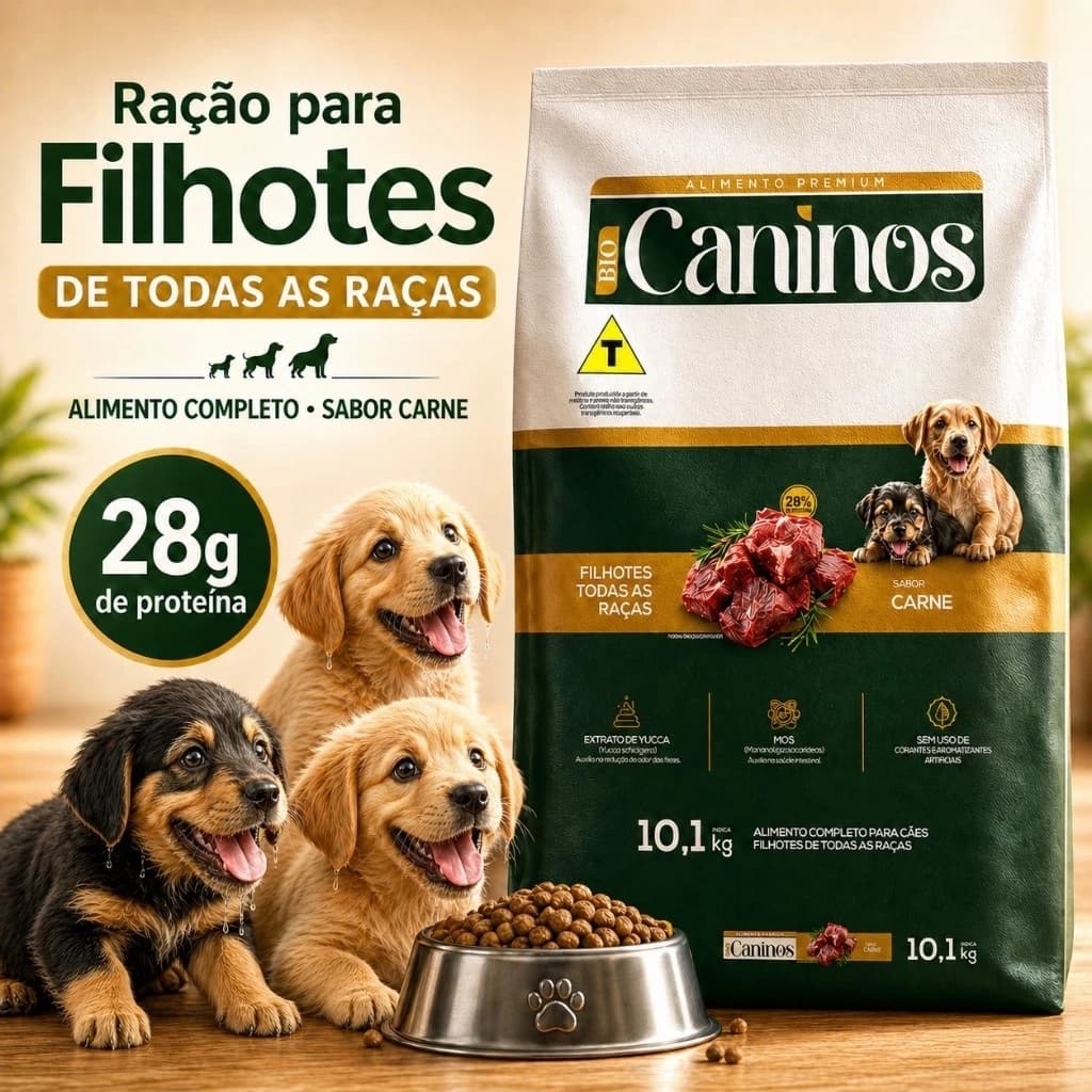 Ração Para Cachorro Filhote 10,1kg Todas As Raças