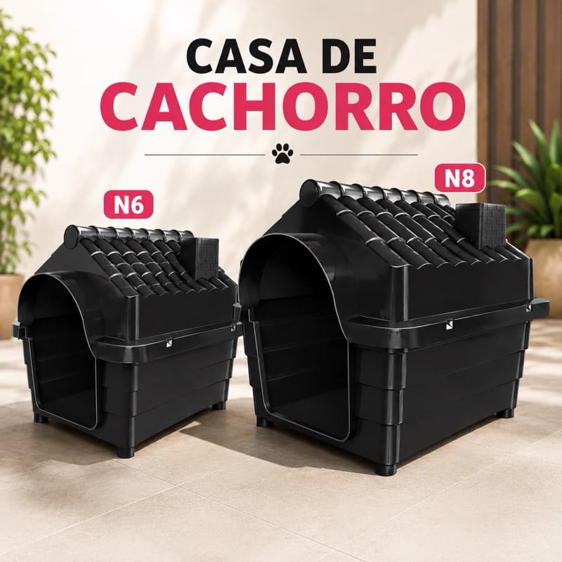 Casa Casinha de Cachorro N8 N6 Porte Médio Porte Pequeno Plástica Desmontável