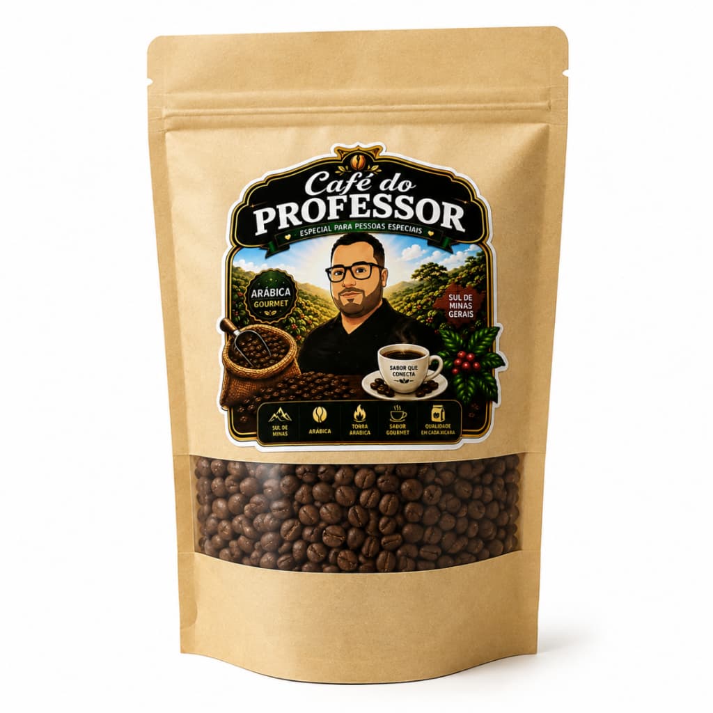 Café Gourmet em Grãos Café do Professor 100% Arábica Sul de Minas Gerais