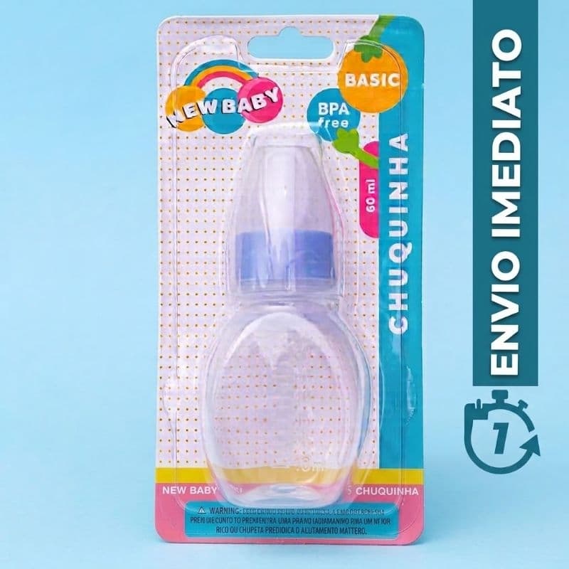 Chuquinha para Bebê Menino mini mamadeira  Presente Bebê