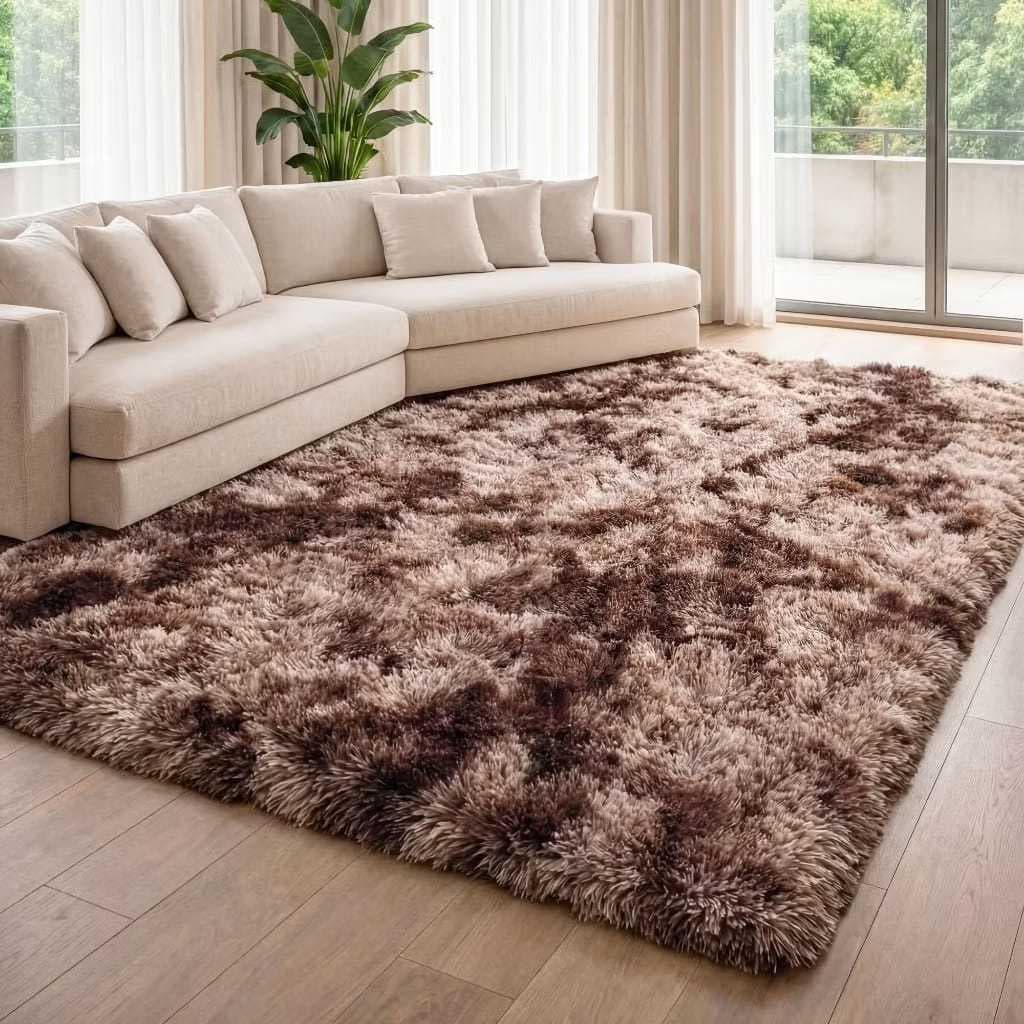 Tapete Peludo 300x250 Macio Gigante Shaggy Grande Sem Emenda Antiderrapante para Sala Closet Escritório e Home Office