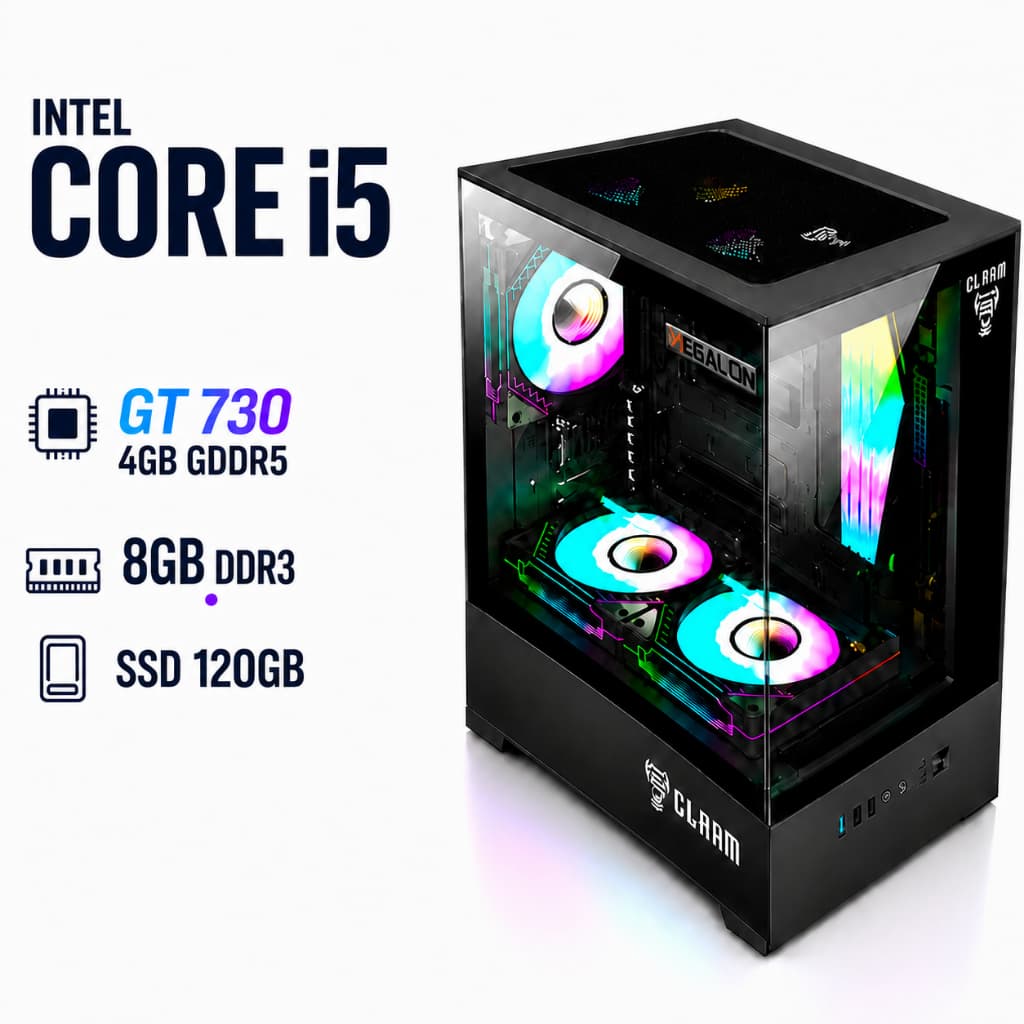 Computador Gamer Intel Core i5 2ª ou 3ª Geração 8GB DDR3 SSD 120GB GT 730 4GB GDDR5