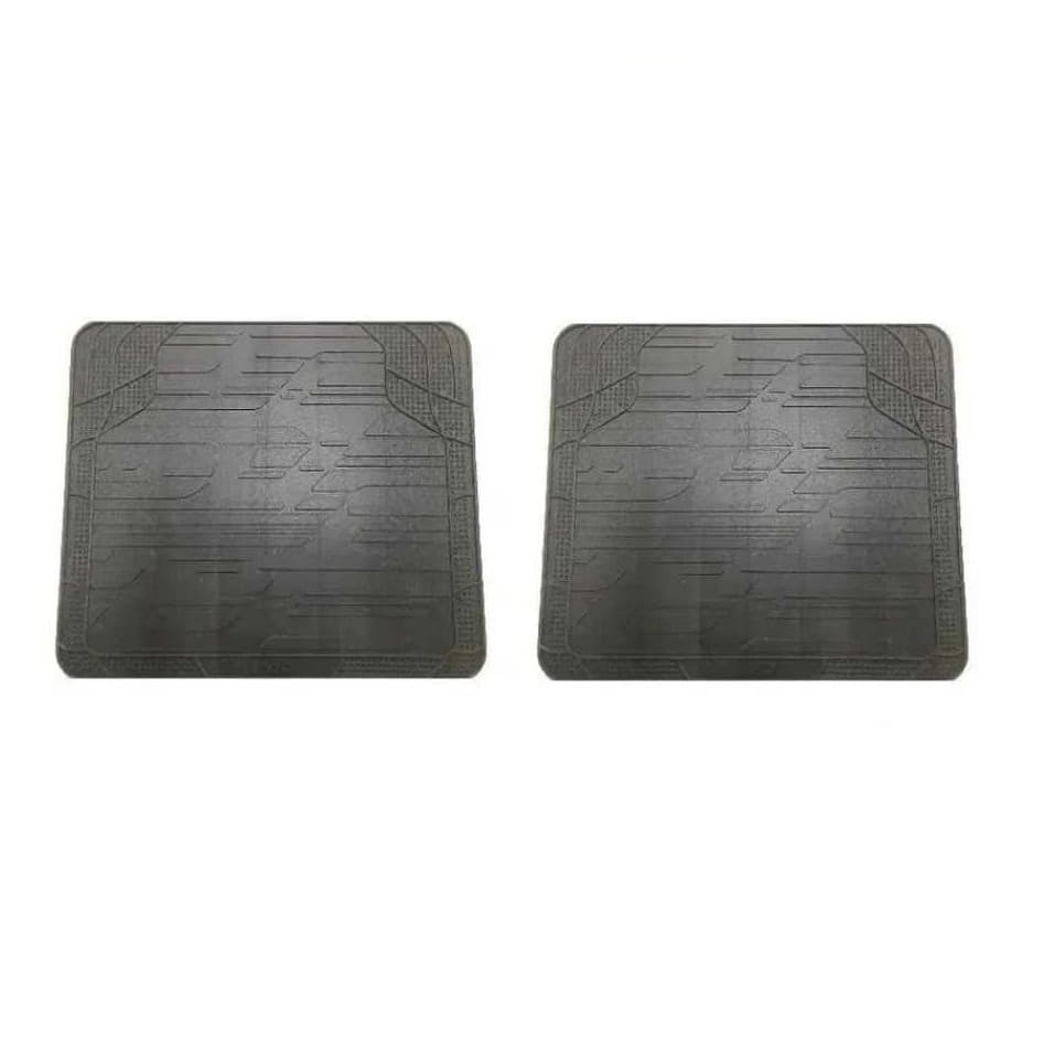 Tapete Automotivo Borracha Pvc Traseiro Carro Modelo Universal Jogo 2 Peças Preto