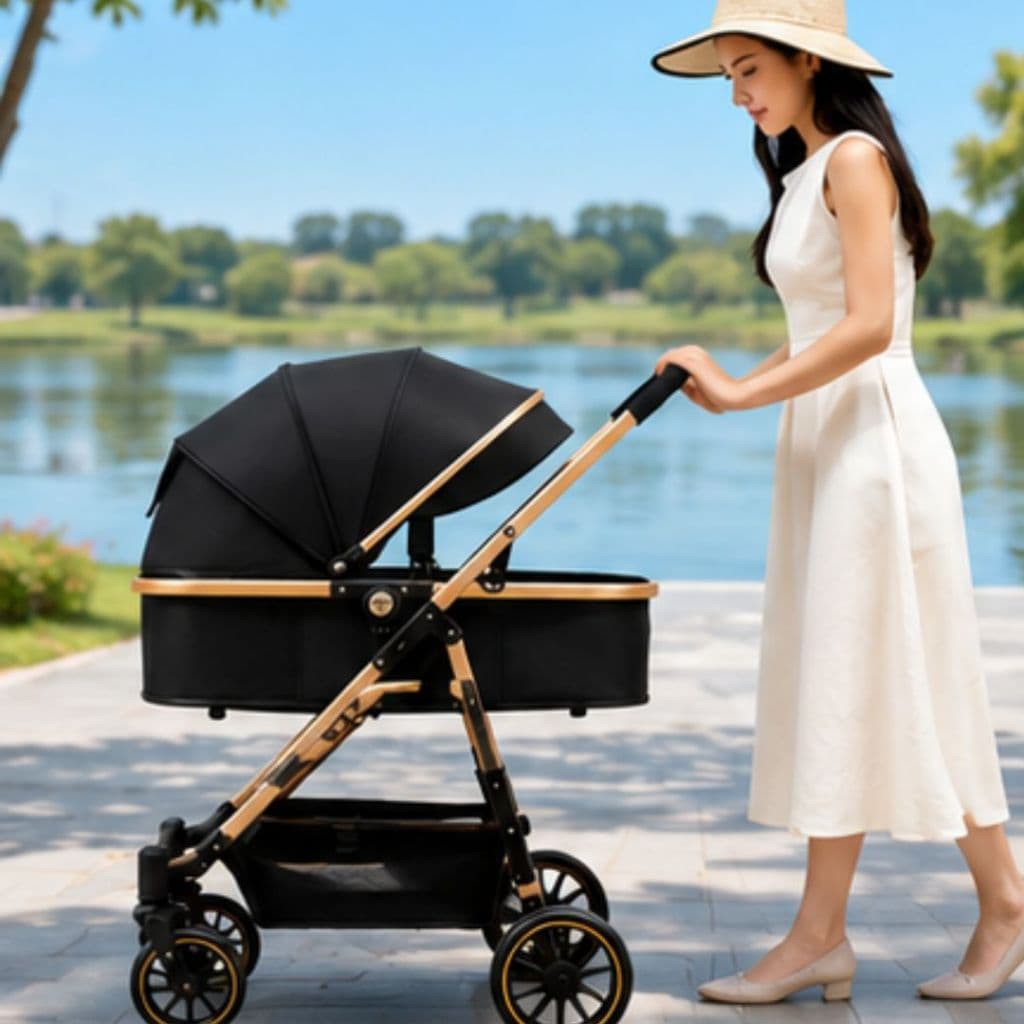 Carrinho De Bebê 3 Em 1 Premium Conforto, Segurança E Estilo