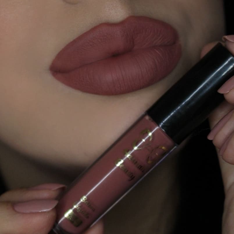 Batom Liquido Matte Hannah Beauty Cor Joana Nude Clássico Alta Pigmentação Longa Duração Não Transfere Vegano