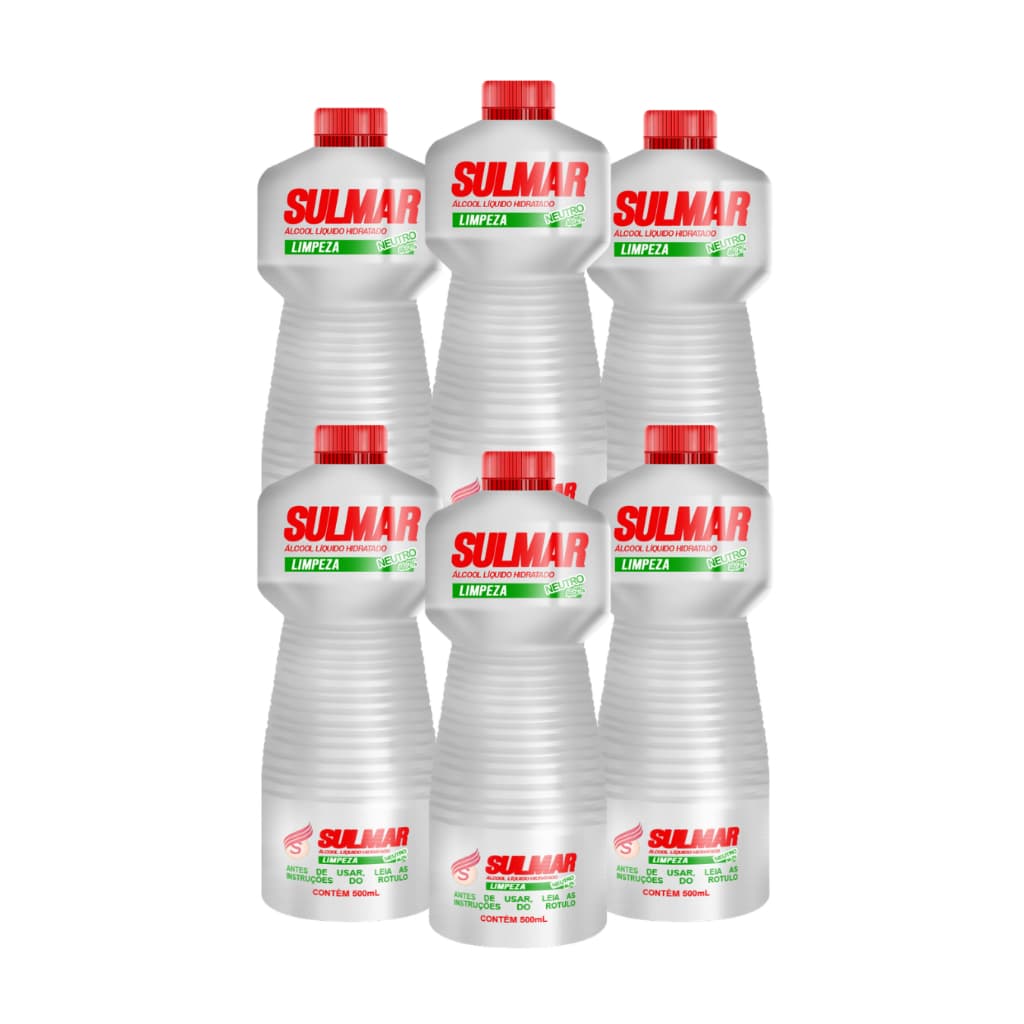 Kits Álcool Líquido 46º 1 Litro - Limpeza Profissional Desinfetante Higiene Geral