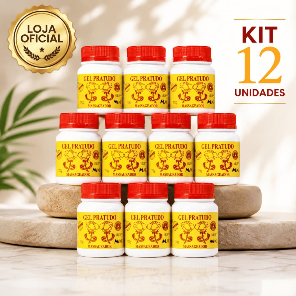 Kit 12 Gel Massageador Rhenuks Pra Tudo 110g Multifuncional Refrescante Relaxante Massagem Corporal