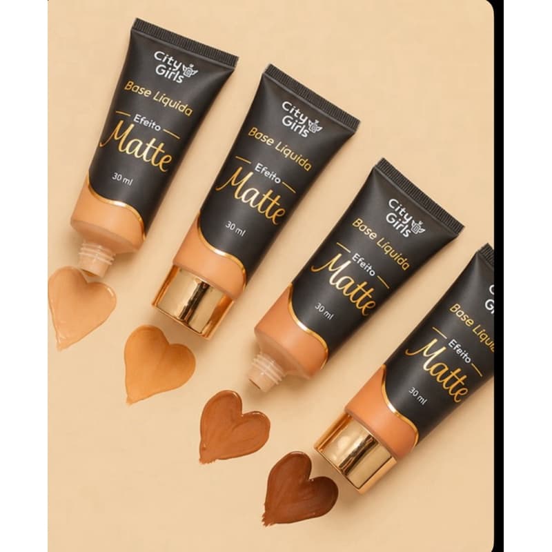 BASE LÍQUIDA CITY GIRLS — EFEITO MATTE