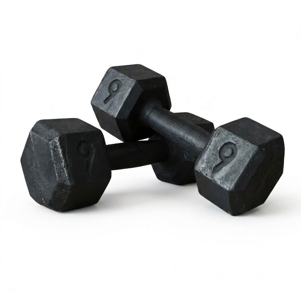 Kit 2 Halter 9Kg (Par) Emborrachados Musculação Academia Treino Peso Fitness Gym Exercícios Ferduor Físicos sporte