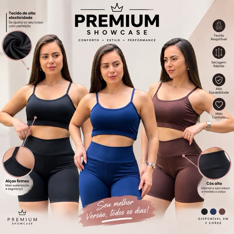 Conjunto Academia Feminino Cintura Alta Fitness Top e Legging Roupa de Treino Feminina Confortával