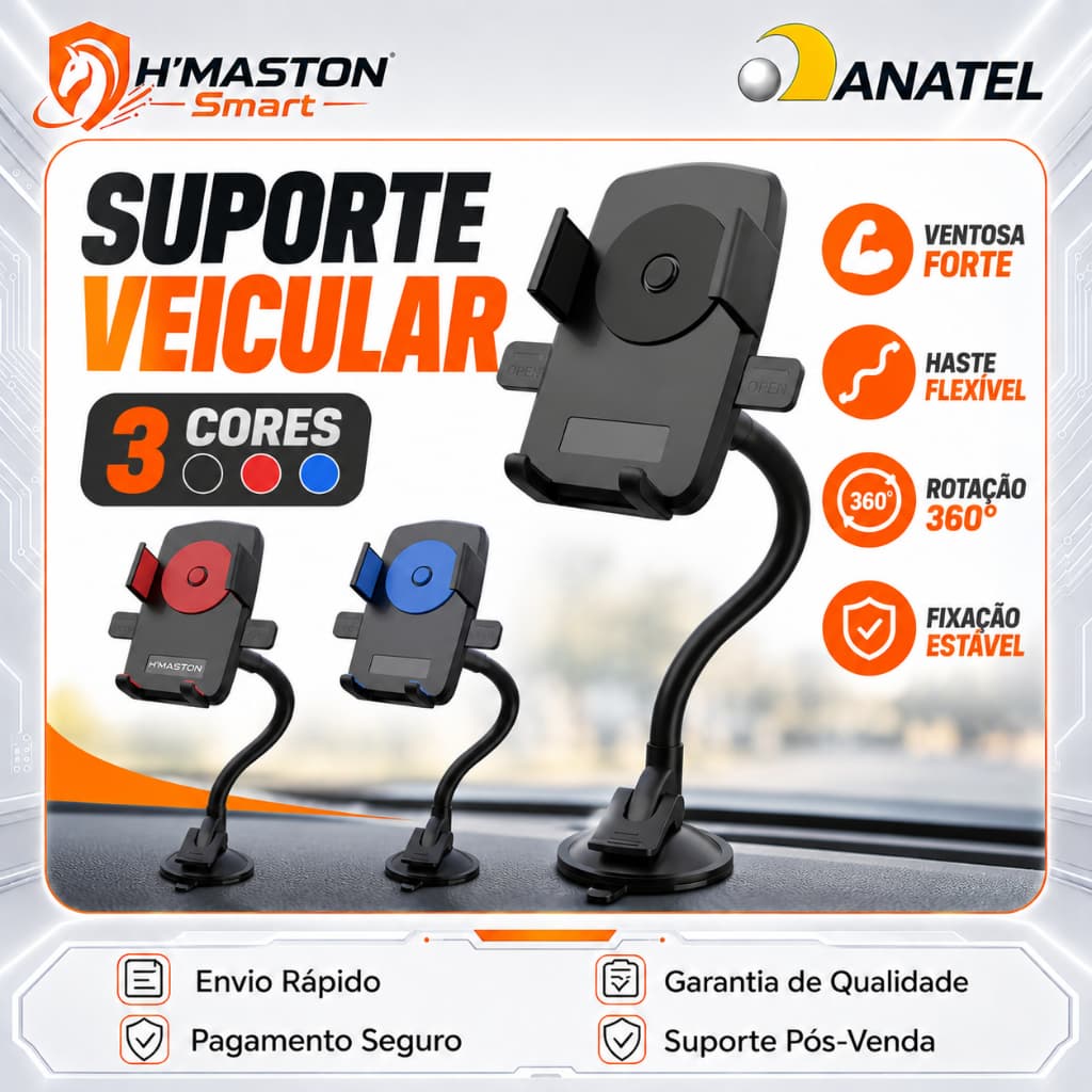 H'maston CJ-13 Suporte De Celular Para Carro Porta Celular Carro Suporte Para Celular Para Carro Suporte Celular Carro