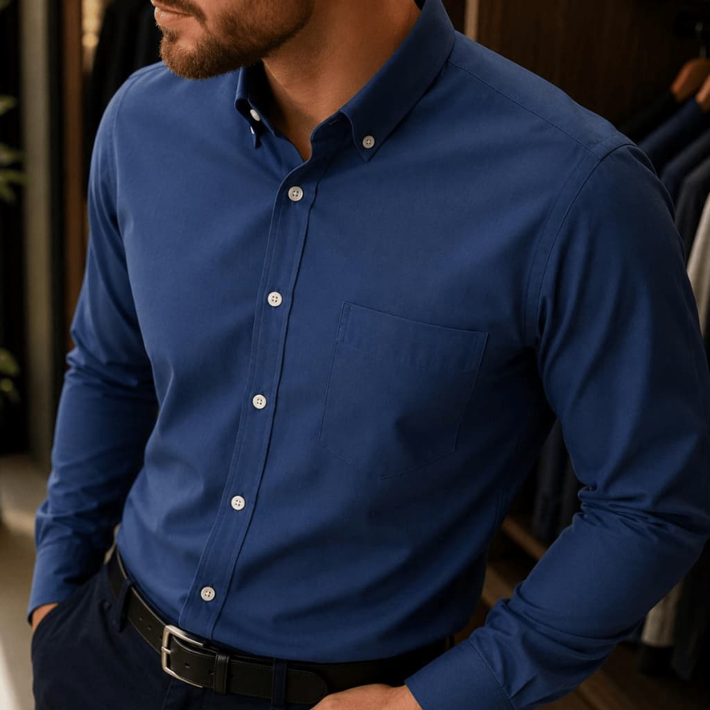 Camisa Social Masculina Slim Manga Longa Oxford Premium Casual Social Trabalho Elegante Confortável