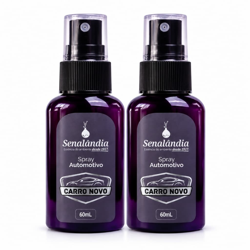 Kit 2 Spray Automotivo Senalândia Carro Novo 60ml Aromatizante Perfume para Carro