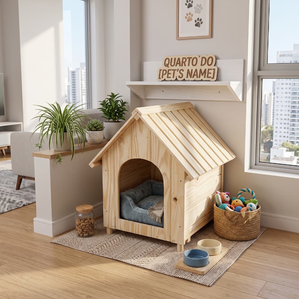 casa cachorro pet madeira 50x45 casinha cachorro pequeno