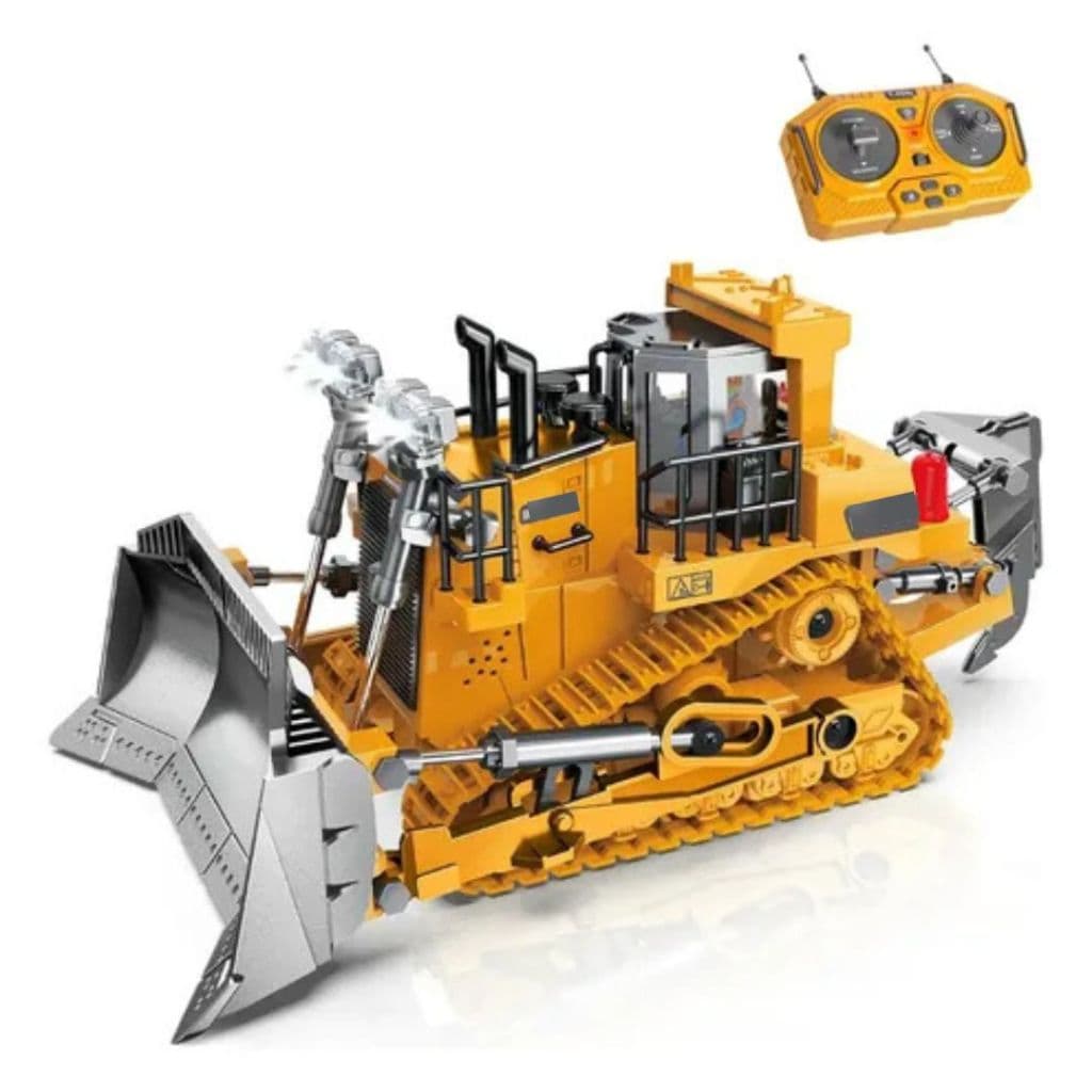 Carrinho Controle Remoto Trator Esteira Brinquedo Criança Máquina De Construção Dozer.Hom