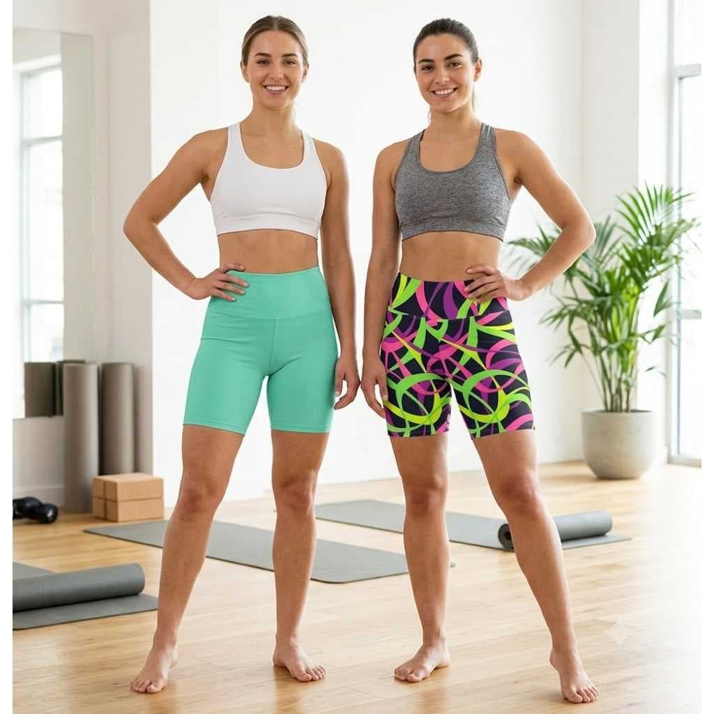 Kit 2 Bermuda Estampada Cós Alto Zero Transparencia   Suplex Premium  Fitness Feminina short feminino roupa feminina