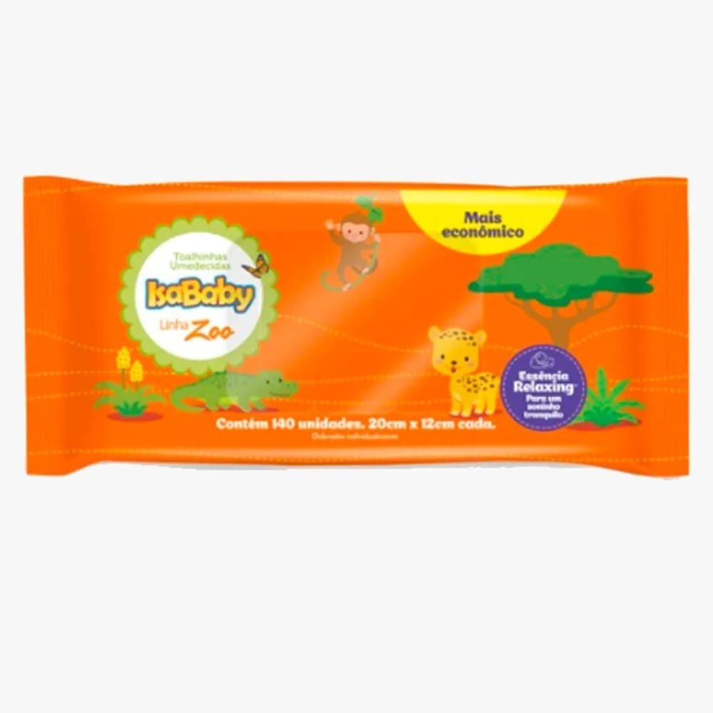 Lenço umedecido IsaBaby Zoo 40 unidades - Bebê - Toalha umedecida