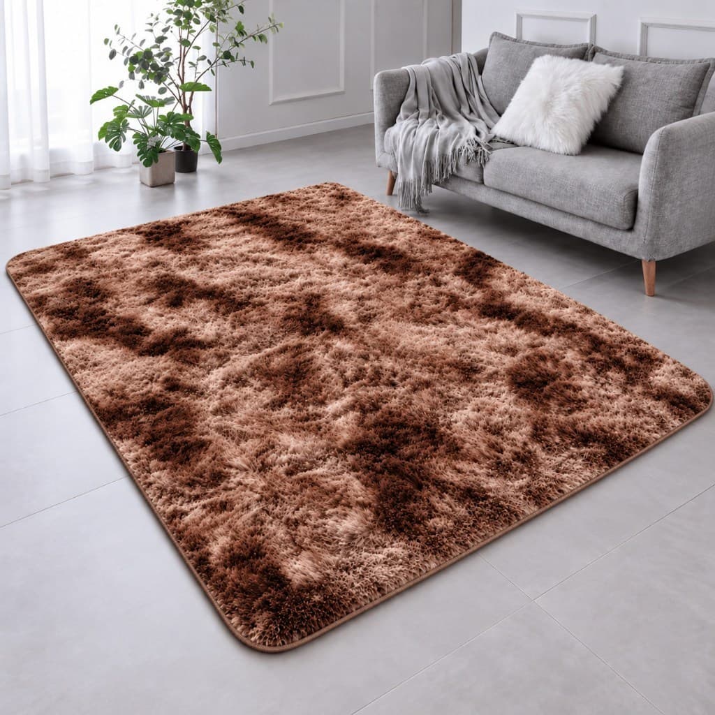 Tapete Sala Quarto Shaggy 2,00x1,40m Peludo Felpudo Super Macio Antiderrapante Lavável