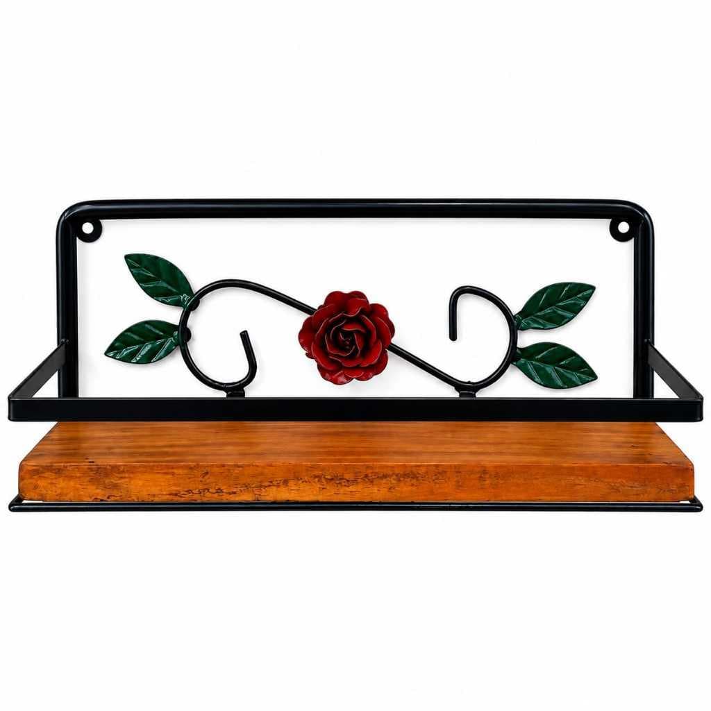 Prateleira de Parede Cozinha Ferro e Madeira Rústica decorativo suporte plantas