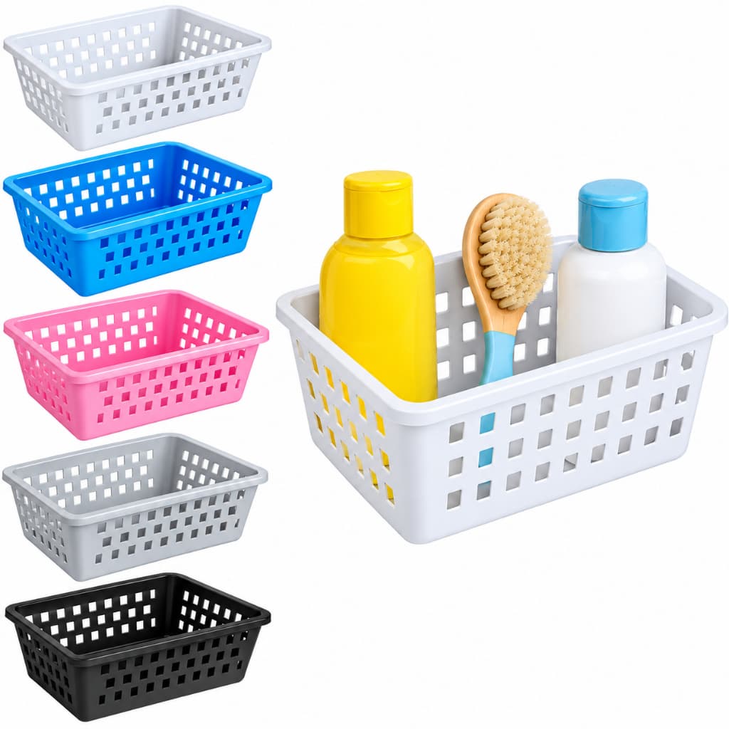 Kit 10 Cestos Organizador Multiuso Banheiro Cestinho Médio 16x12x6cm