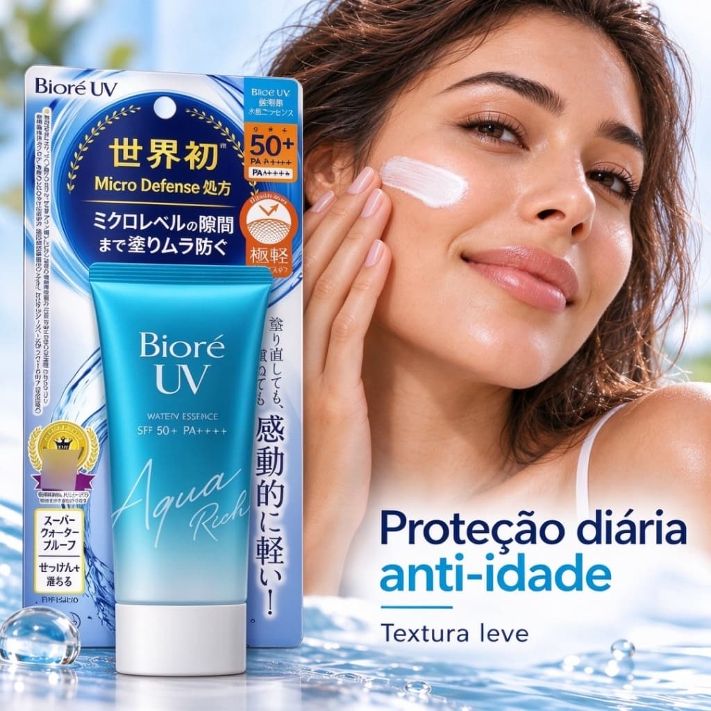 Protetor Solar Facial Bioré Aqua Rich Watery Essence FPS50 50g Anti-Idade Textura Leve