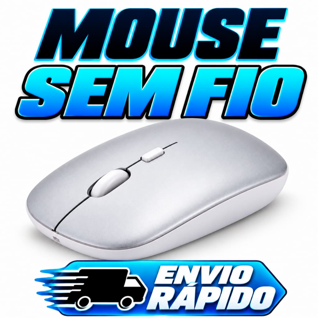 Mouse Sem Fio Óptico Bluetooth 5.0 Recarregável USB-C 2 em 1 1600 DPI Ajustável para Notebook PC Tablet com Receptor USB
