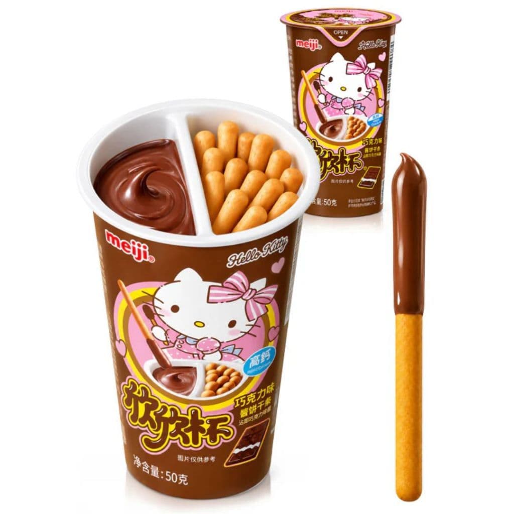 BISCOITO IMPORTADO YAN YAN MEIJI HELLO KITTY 50g – CHOCOLATE ORIGINAL SANRIO