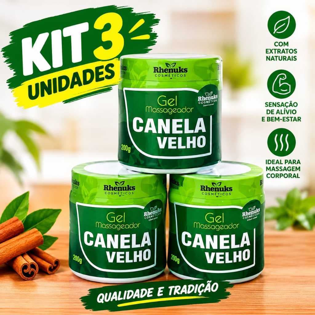 KIT 3 UNDADES DE GELCANELA DE VELHO KIT 1 UNIDADE DE GEL CANELA DE VELHO