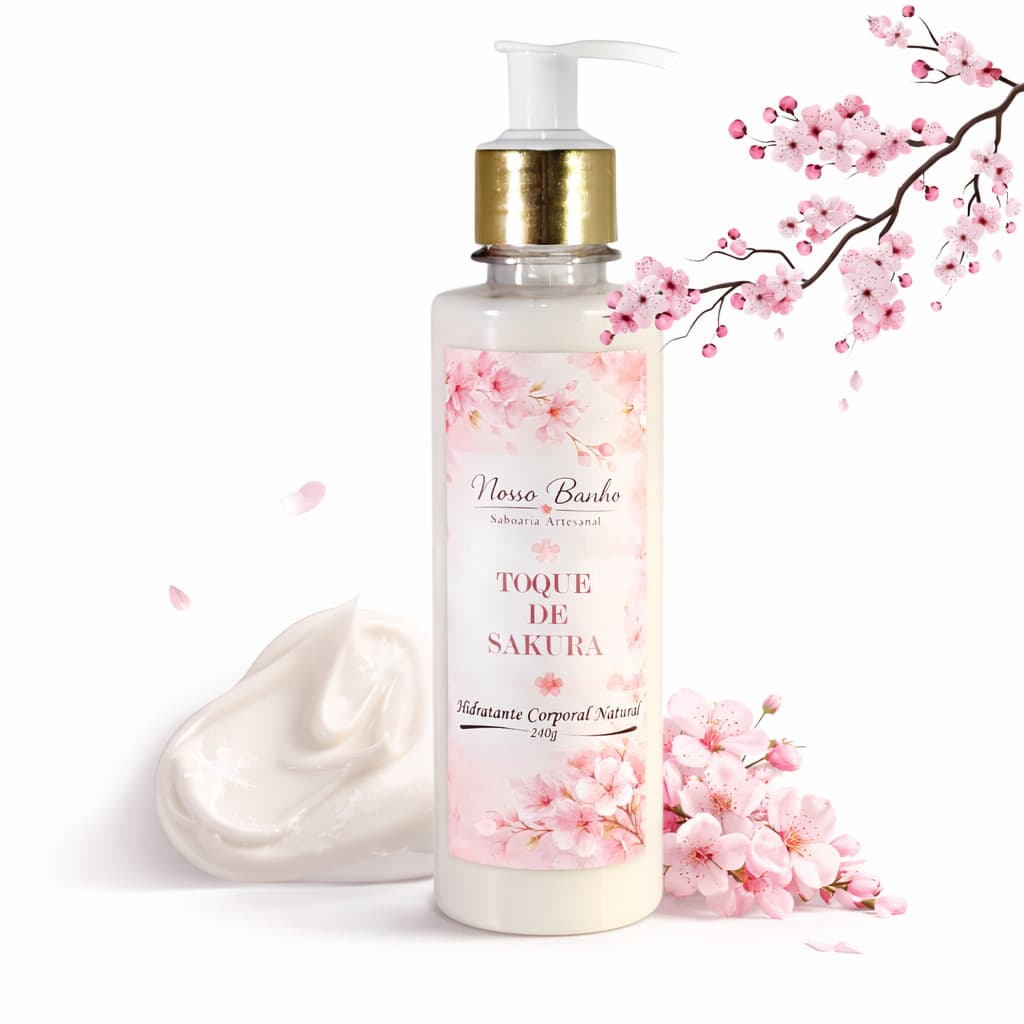 Creme Hidratante Corporal de Flor de Cerejeira e Rosa Mosqueta - Hidratante Nutritivo