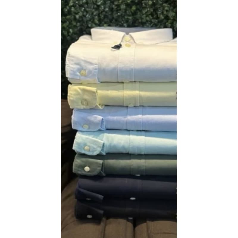 Camisa Masculina Sarja Premium Manga Longa Casual Social Slim Fit Diversas Cores