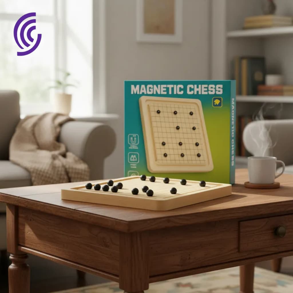 Jogo do imã de tabuleiro - xadrez magnético esferas - ideal para famílias, crianças, diversão