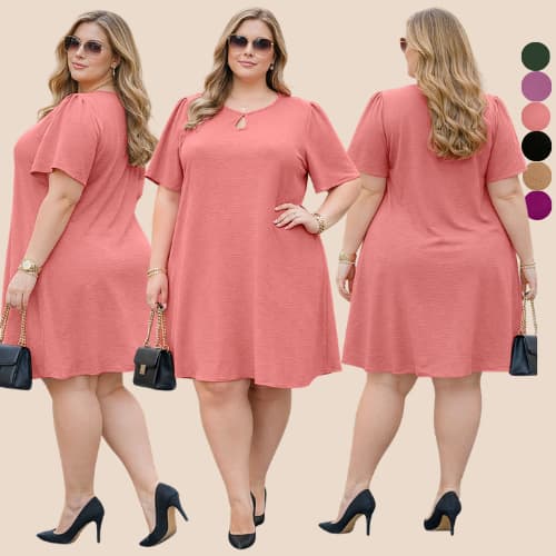 VESTIDO PLUS SIZE FEMININO VERSÁTIL CONFORTÁVEL VESTIDOS FEMININAS SOLTINHO MIDI EVANGÉLICO FEMININA RODADO BASICO CASUA