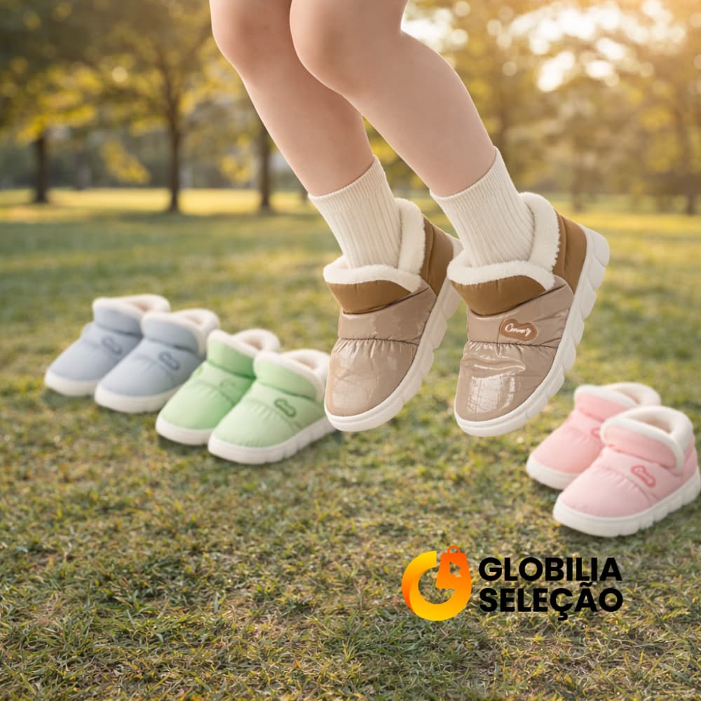Pantufa Infantil Chinelo De Casa Menino Menina de Calçado Fechado Impermeável Pelúcia Confortável Inverno FTX1606TI