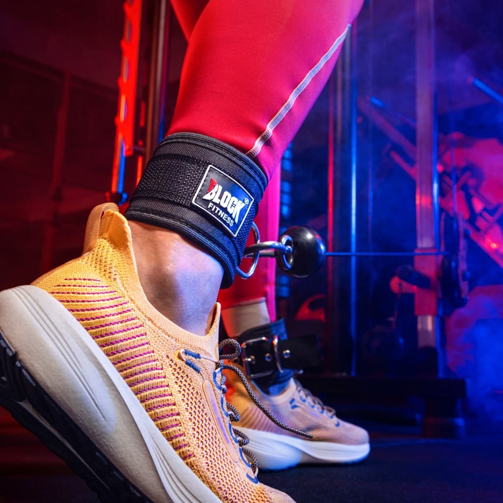 Kit 2 Pares Tornozeleira Puxador Polia Baixa Reforçada Academia Musculação Treino Unissex