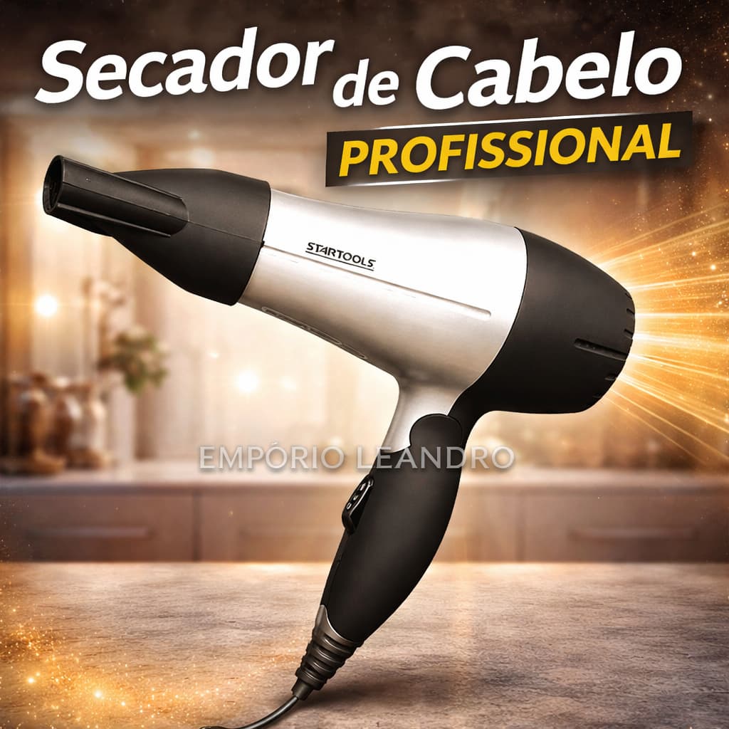 Secador de Cabelo Profissional | Secadora de Fios Silenciosa