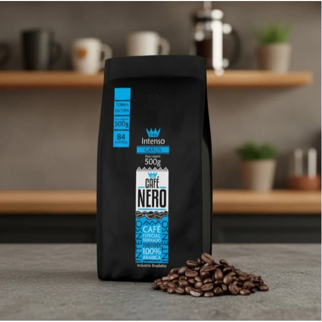 Café Puro em Grãos Especial Torra intensa 1 Kg 100% Arábica Gourmet 84 Pontos