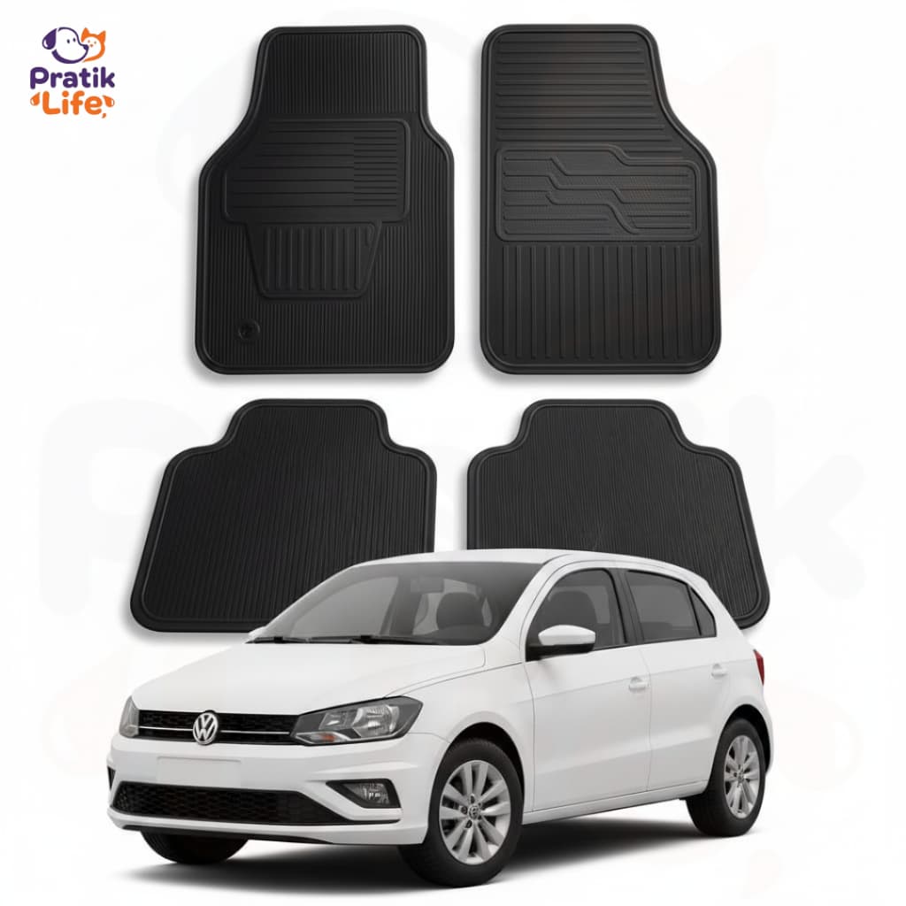 Kit 4 Tapetes Automotivos Volkswagen Gol Borracha Lavável Encaixe Perfeito Produto Nacional