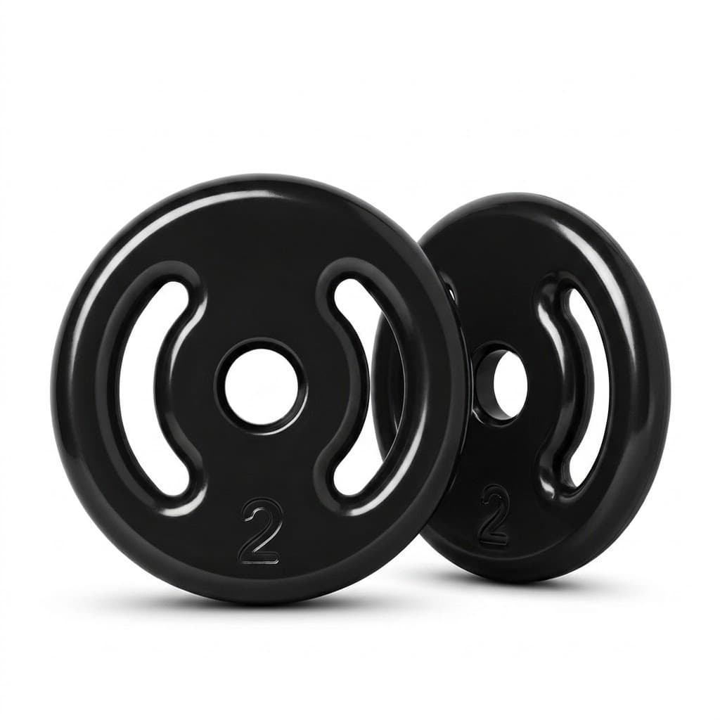 KIT 2 ANILHAS PESO ACADEMIA FITNESS 2 UNIDADES DE 2KG EMBORRACHADAS TREINO MUSCULAÇÃO CROSSFIT CASA GYM PRO