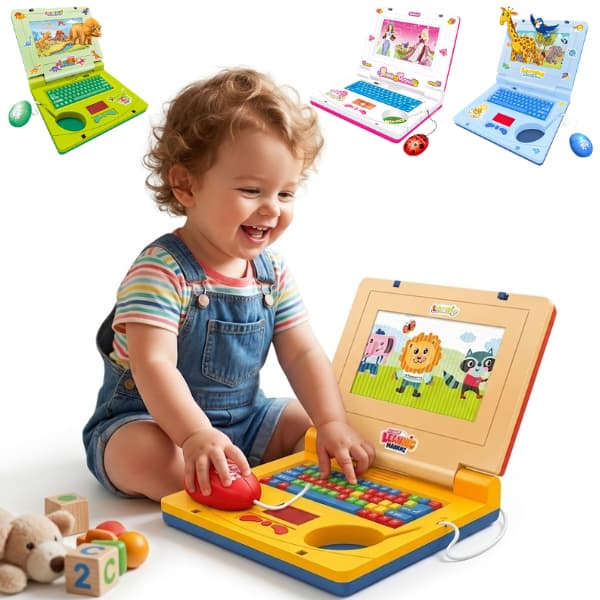 Laptop Infantil Educativo Musical Interativo Com Luzes Som Presente Criança Brinquedo