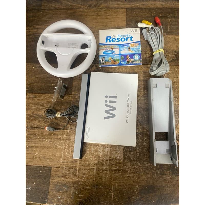 Volante + Jogo + Antena + Base + Audio e Vídeo + Manual Wii