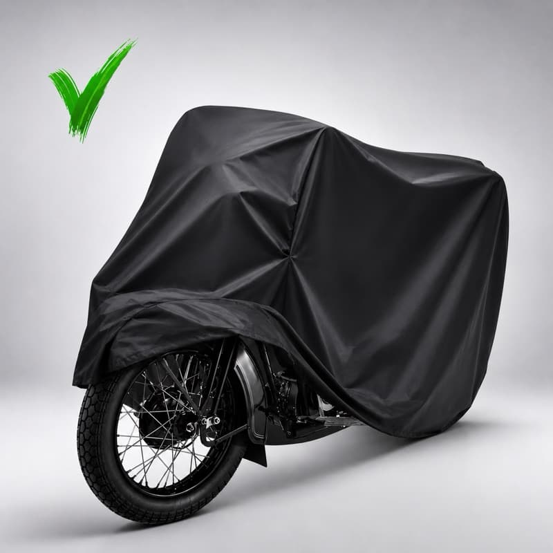 Capa de Cobrir Moto Impermeável Premium Couro Forrada Proteção Total UV Chuva Sol Antirrisco Resistente