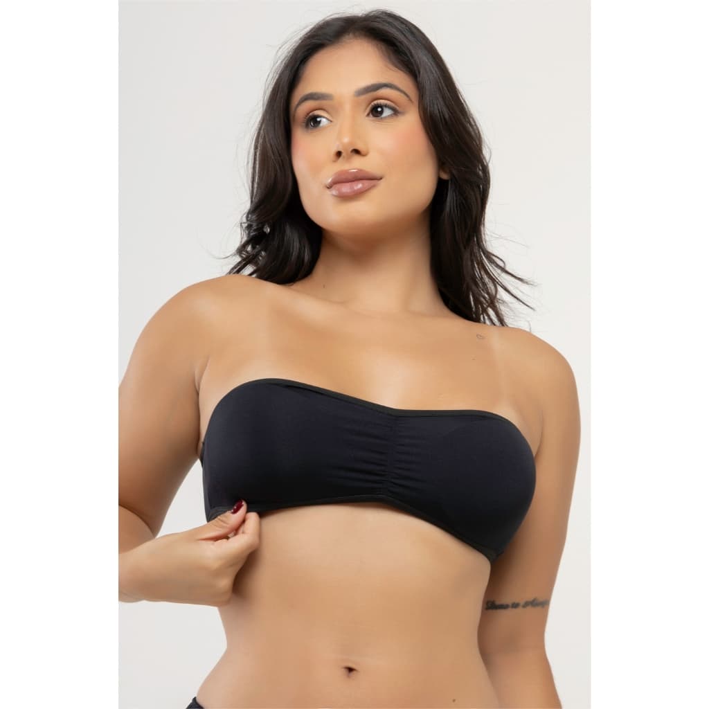 Top Faixa Tomara Que Caia Sutiã bustier Fitness Academia Com bojo