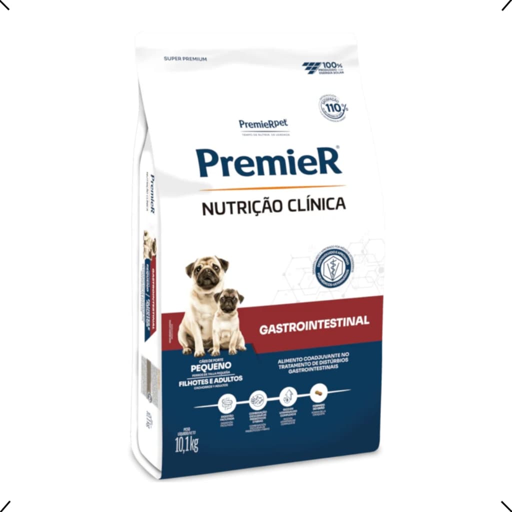 RAÇÃO PREMIER NUTRIÇÃO CLINICA GASTROINTESTINAL RAÇA PEQUENA 10KG